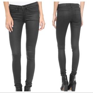 Rag and Bone Wax Coated Black Jeans